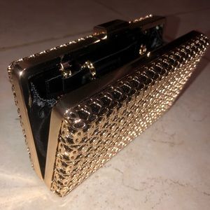 NEW Atmosphere black & gold clutch purse